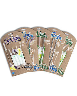 BarBaydos Trinkhalme aus Glas und Edelstahl für den Privatgebrauch - von Contento